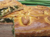 Empanada de cebolleta o cebolla de verdeo con huevo duro