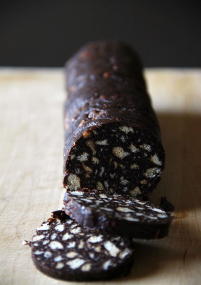 Una foto de Salchichón de chocolate