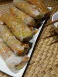 Rollitos de primavera con papel de arroz
