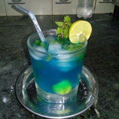 A picture of Blue curacao lemonade [ A refreshing mocktail recipe ].