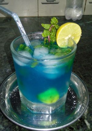 A picture of Blue curacao lemonade [ A refreshing mocktail recipe ].