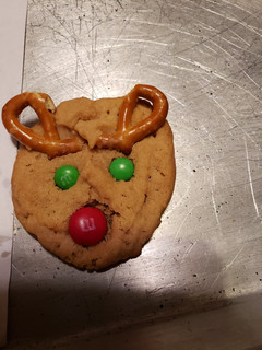 A picture of Peanut Butter Rudolph Cookies.