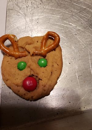 A picture of Peanut Butter Rudolph Cookies.