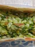 Burrito vegano con brócoli y guacamole
