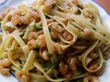Fetuccini con Camarones (Lemon Garlic)