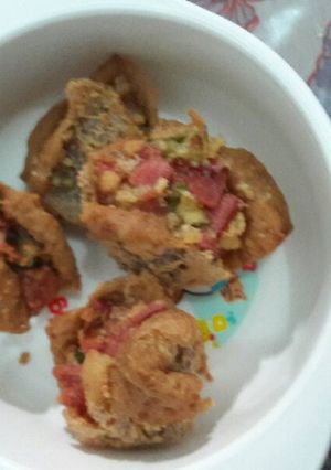 Foto resep Camilan cepat: tahu kering isi sosis