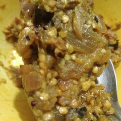 A picture of Brinjal bharta.