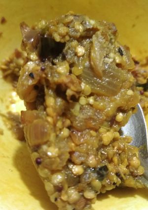 A picture of Brinjal bharta.