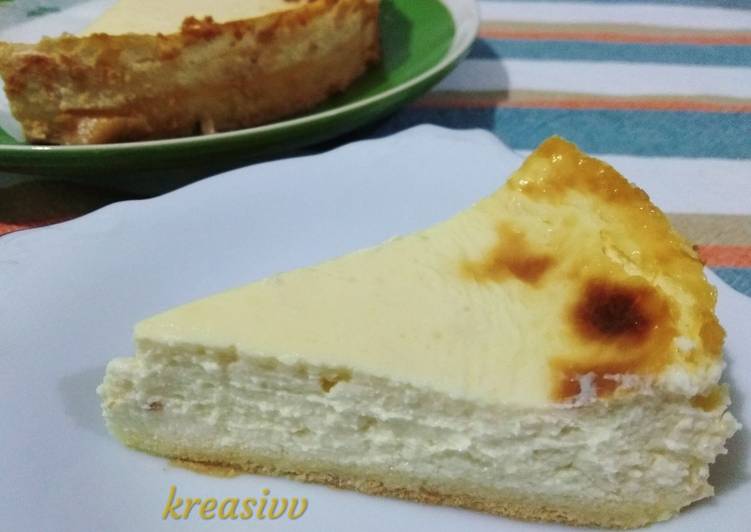 Cara Gampang Menyiapkan Baked cheesecake versi #keto Anti Gagal