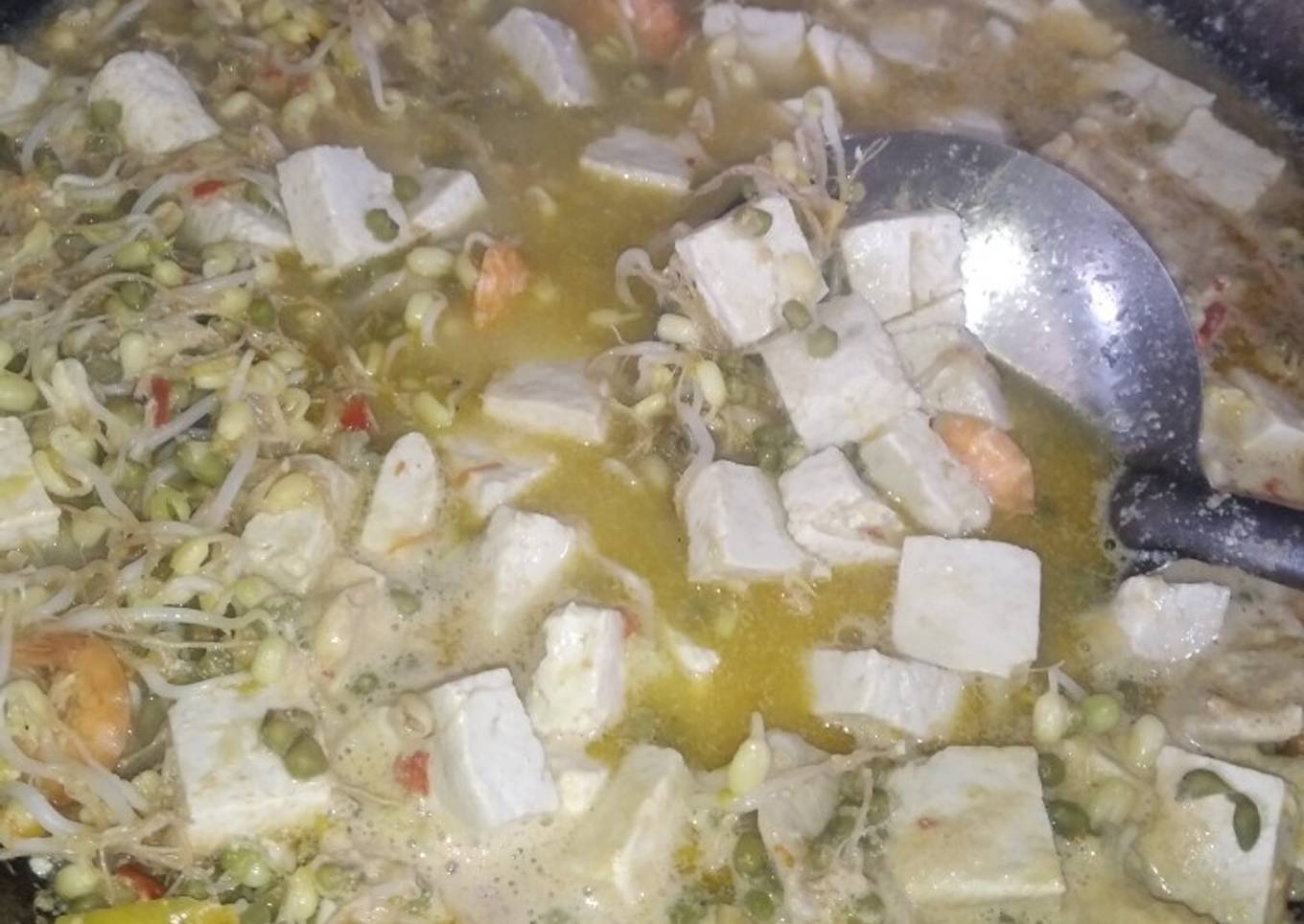 Sayur tahu tempe kecambah udang