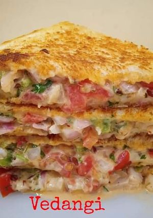 A picture of Cheese Mayo Veggie Sandwich.