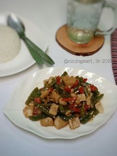 Foto resep Tumis kacang panjang, tauco, tahu, tempe