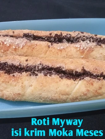 Cara Gampang Menyiapkan Resep Roti Myway isi krim Moka Meses yang Lezat Anti Ribet, Mantap