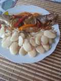 Adobo de trucha con pallarés guisados