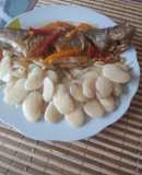 Adobo de trucha con pallarés guisados