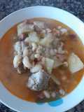 Costillejas con alubias🍲