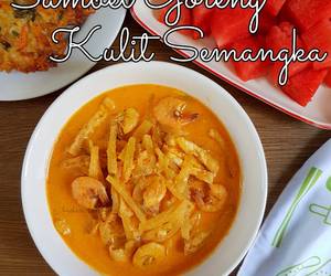 Cara Memasak Cepat Sambal Goreng Kulit Semangka - Udang-Tahu Nikmat Lezat