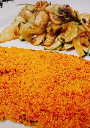 Foto de Tilápia na crosta de parmesão