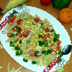 A picture of Pasta-corn salad 🥗.