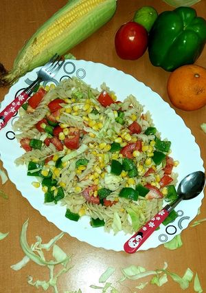 A picture of Pasta-corn salad 🥗.
