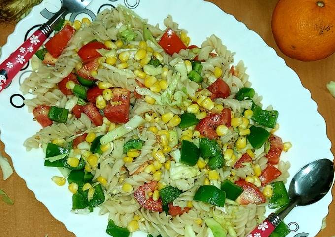 Step-by-Step Guide to Make Favorite Pasta-corn salad 🥗