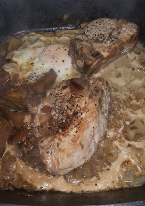 Una foto de Bife americano de cerdo