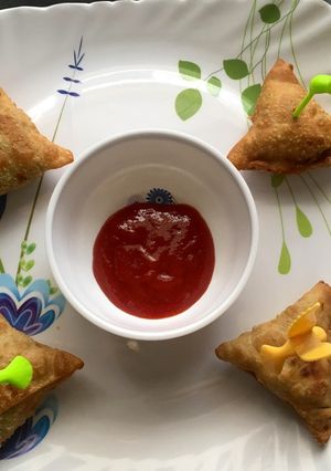 A picture of Chapati Samosa.