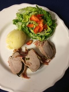 Medvehagymás szűzsült recept fotója