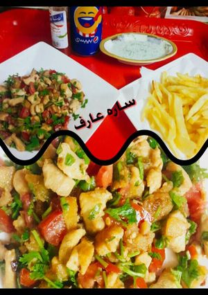 صورة لوصفة اسهل طريقه لعمل شاورما الدجاج