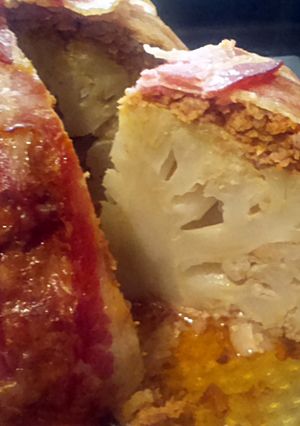 Bacon szalonnában sült karfiol bomba recept fotója