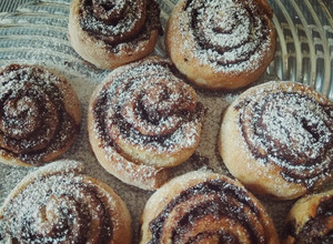 Gluténmentes, tojás,- tejmentes zabpehelylisztes kakaós csiga recept fotója