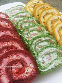 Una foto de Rollo de verduras relleno