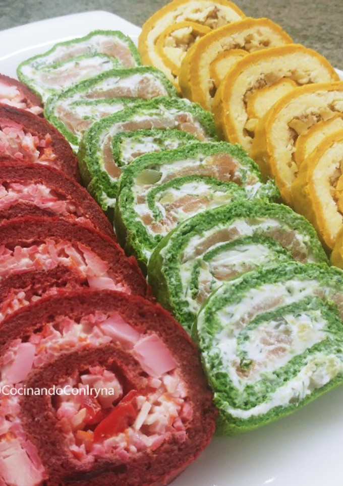 Una foto de Rollo de verduras relleno