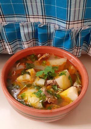 Una foto de Sopa de res