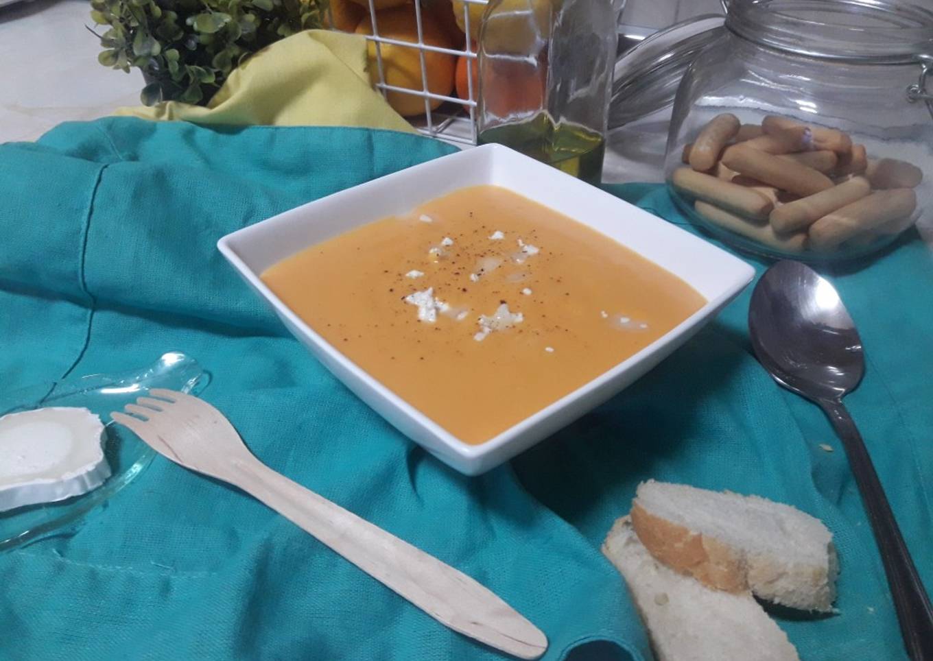 Crema de calabaza y zanahoria