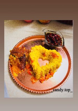 عکسی از دستور کدوپلو به سبک آذربایجان با سس انار