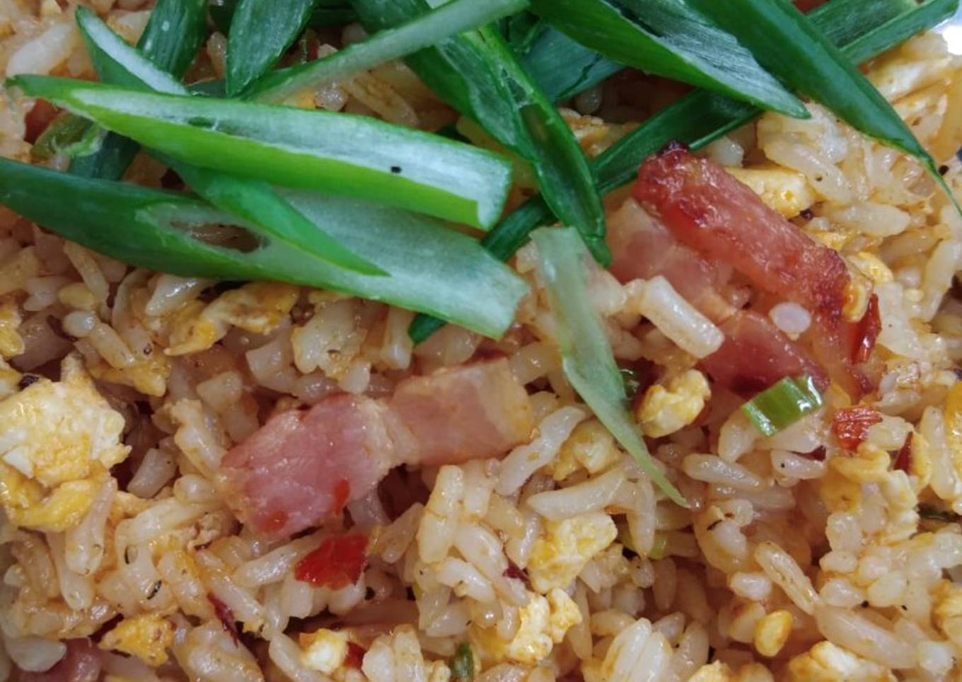 Nasi Goreng Bacon & Udang Kering