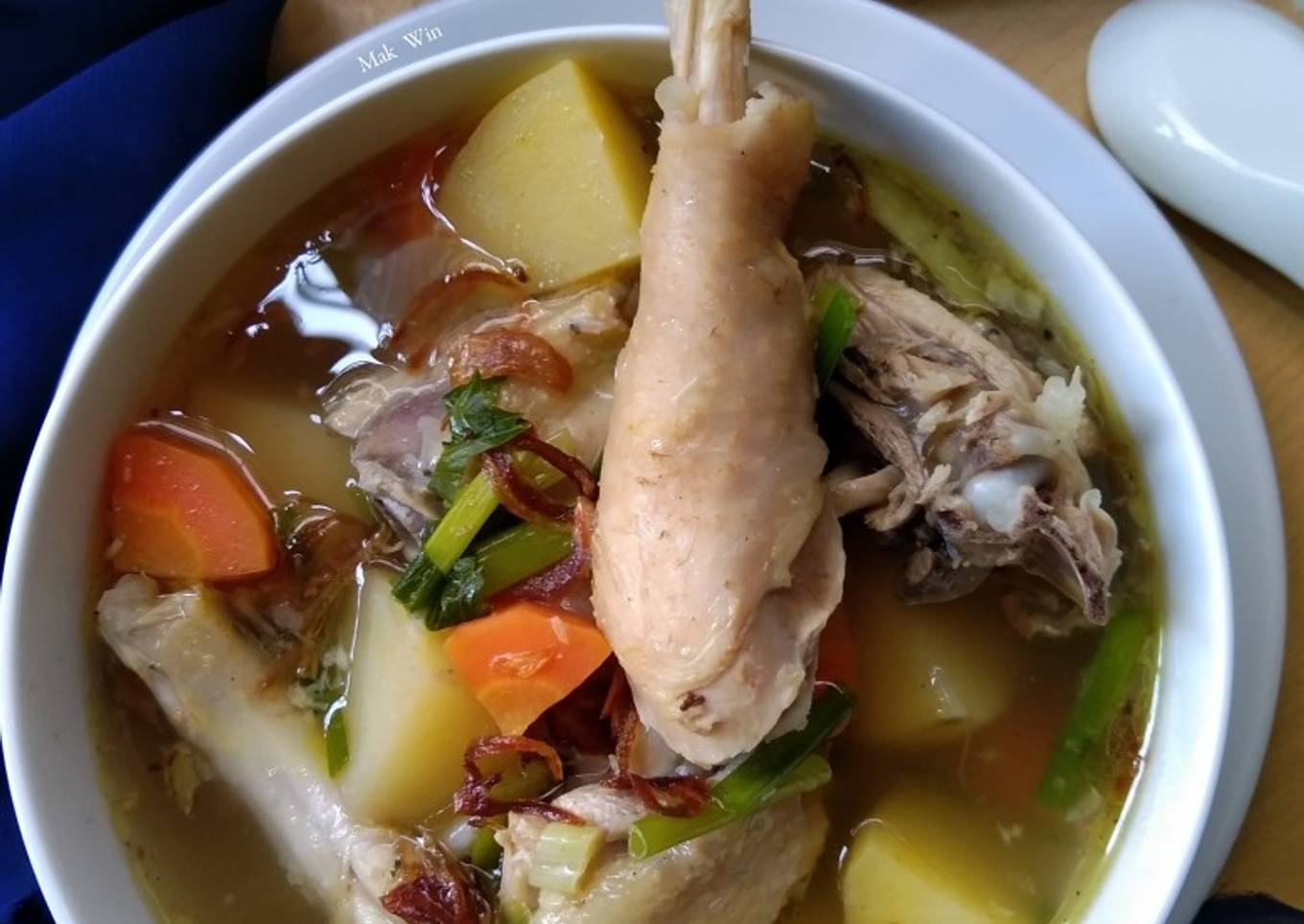 SOP ayam kampung kentang wortel