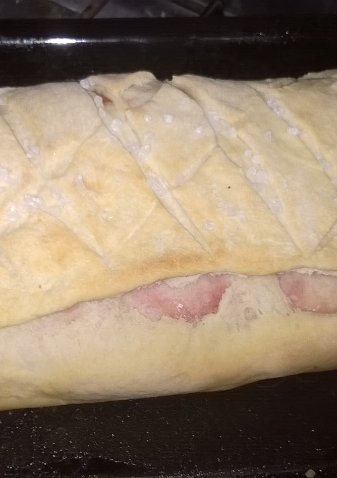 Una foto de Pan casero relleno