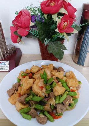 Foto resep Tumis buncis, bakso, tahu