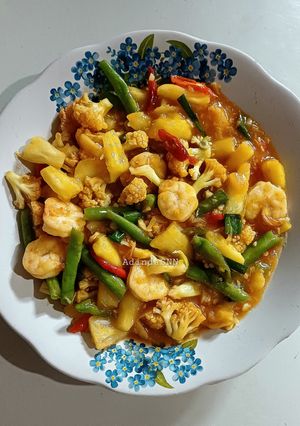 Foto resep Udang Asam Manis Nanas