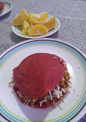 Una foto de Arepas de Remolacha