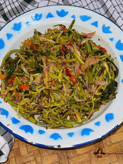 Foto resep Tumis Sayur Daun Gingseng Bunga Pepaya Kecombrang