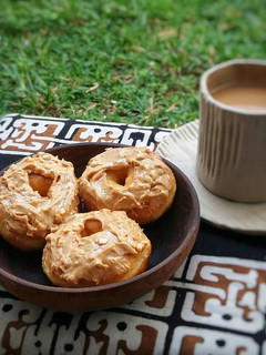 Foto resep Donat Tape Topping Peanut Butter
