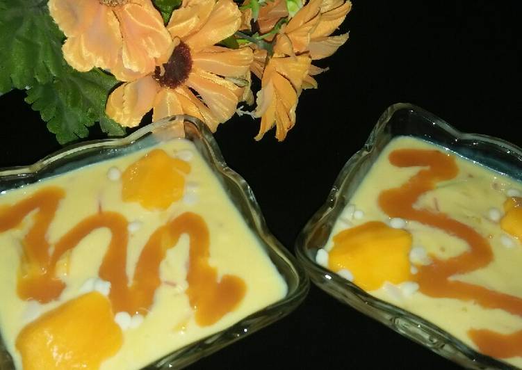 Mango yogurt with caramel twist