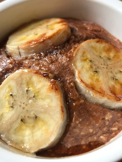 A picture of Bánh chuối yến mạch cacao eat clean.