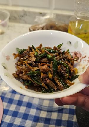 Foto resep Oseng Teri Cabe Hijau