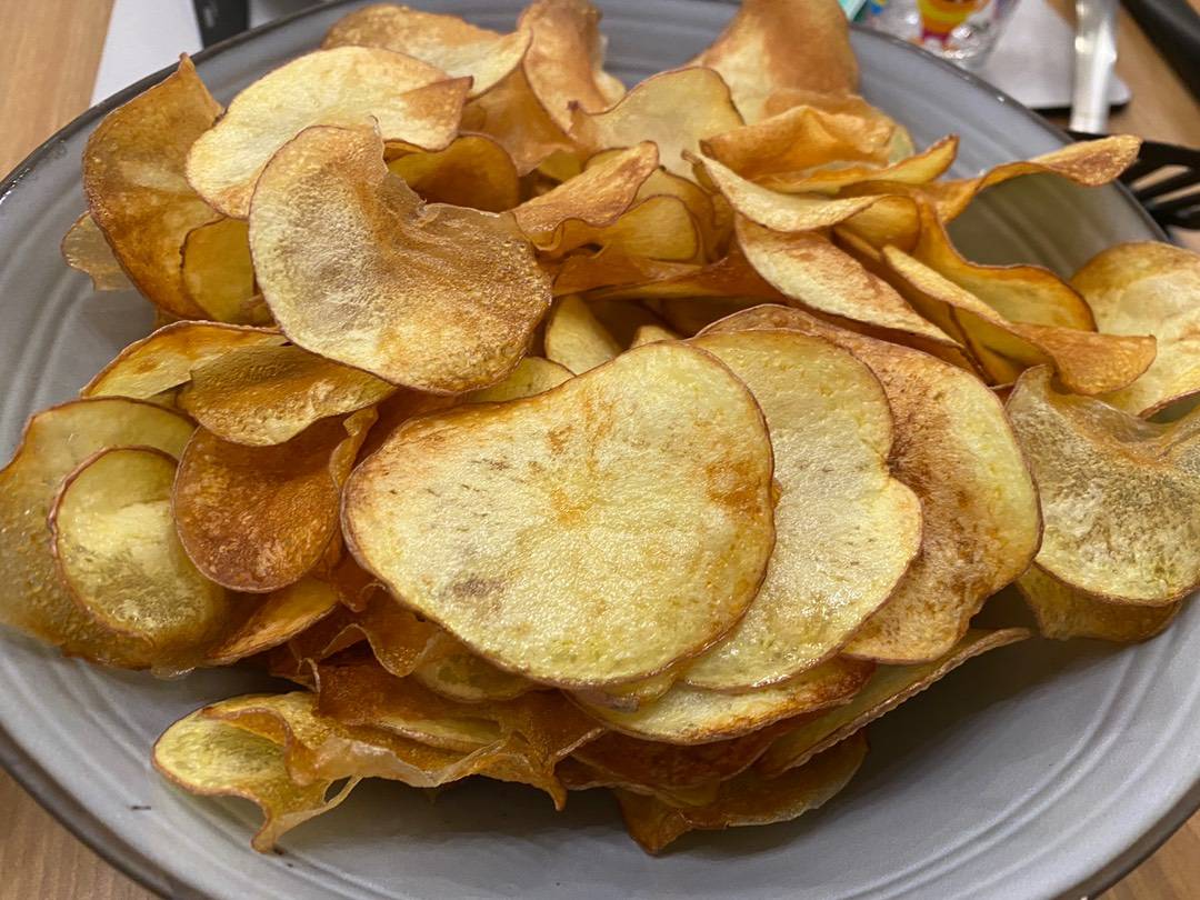 Házi újburgonya chips köret recept recept fotó