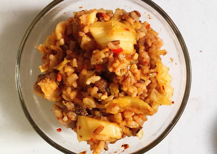 Resep Nasi goreng kimchi ekstra se’i Anti Gagal