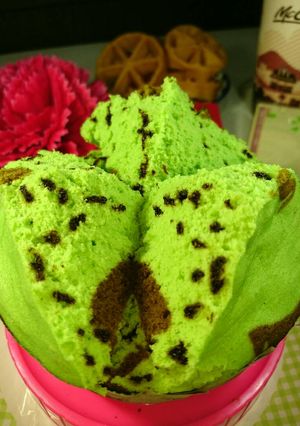 Foto resep Bolu kukus mekar pandan (santan)